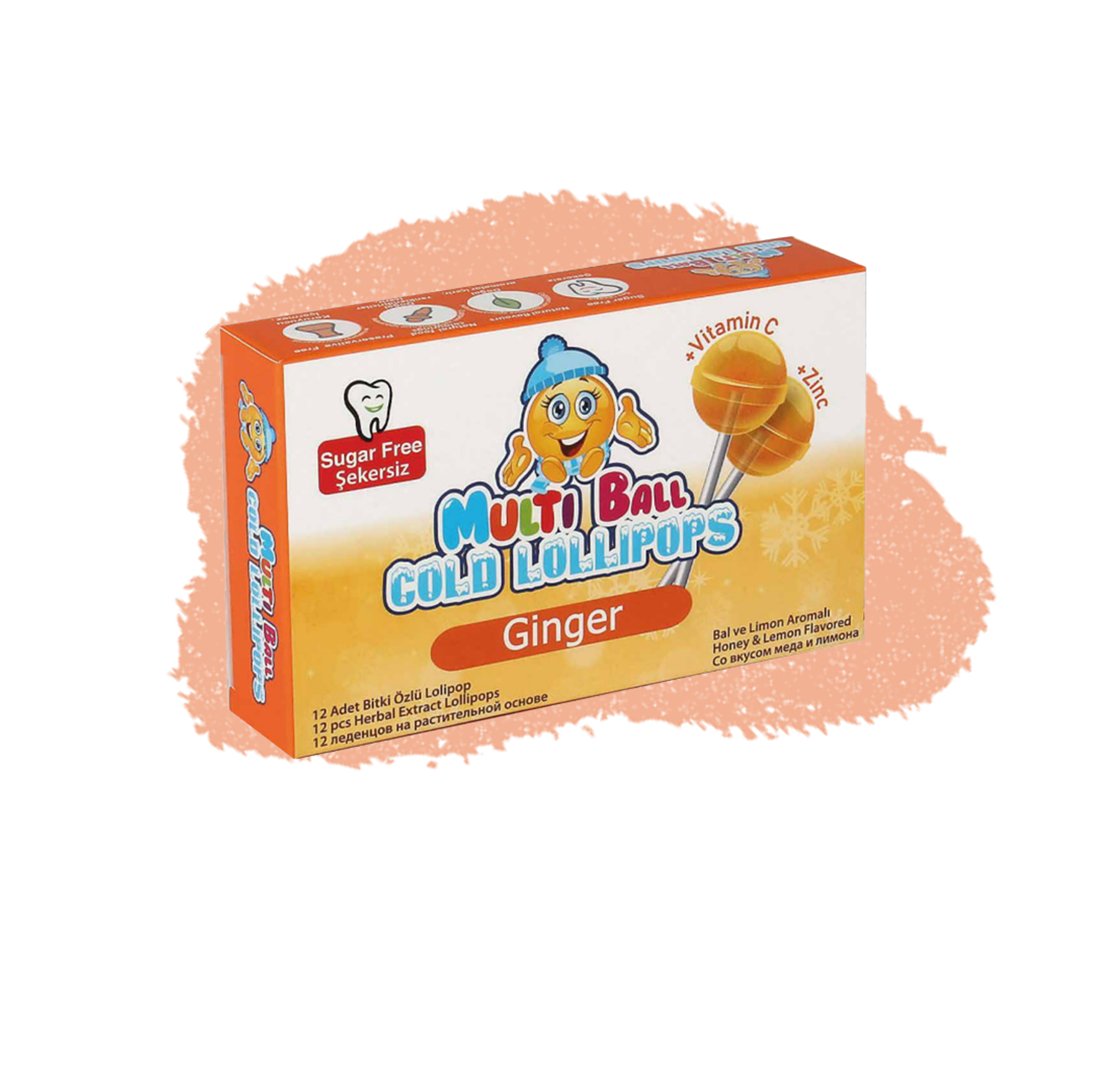 MultiBall Cold Lollipop - Lemon & Honey Flavour